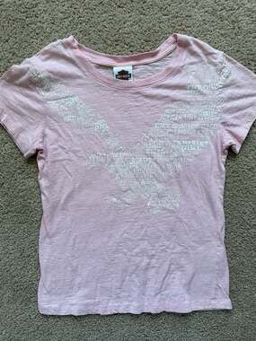 Harley-Davidson Women's Pink Graphic Tee ProTeam Lawton Oklahoma OK Size L
